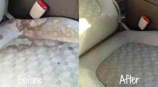 Interior car upholstery cleaner